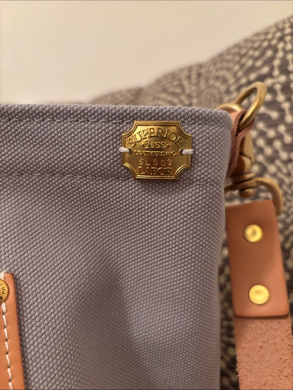 The Superior Labor Japan TSL Engineer Tote Bag Leather Detail Canvas for Planner - Picture 7 of 16